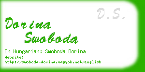 dorina swoboda business card